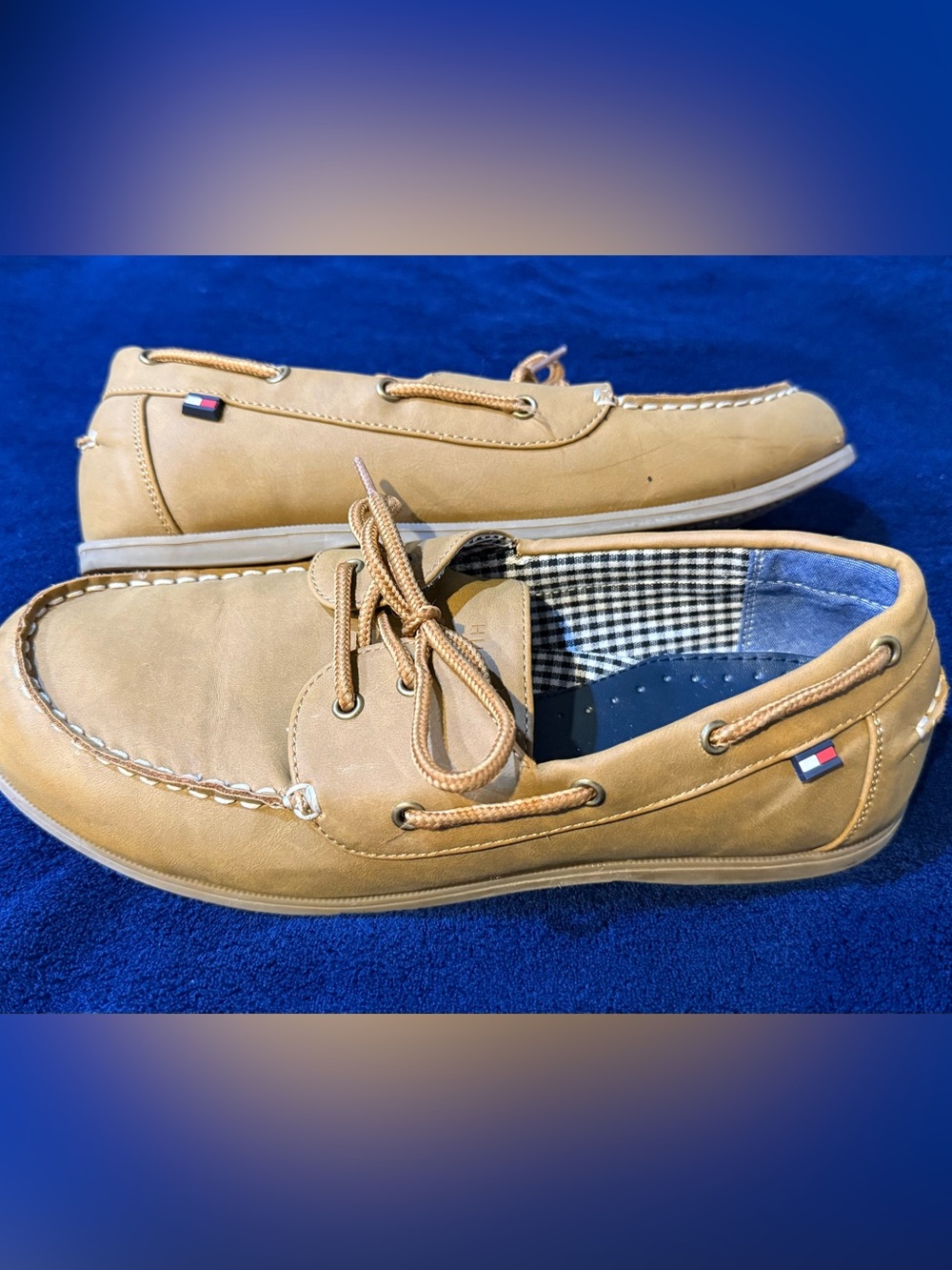 Tommy Hilfiger size 6 men Tan Boat Shoes - Classic Casual Leather Loafers